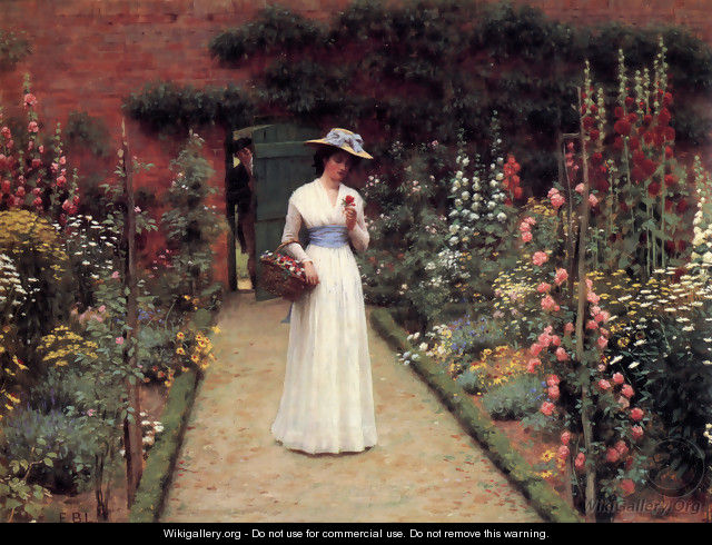 Lady in a Garden - Edmund Blair Blair Leighton