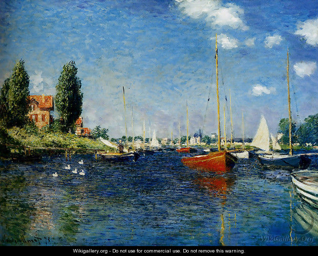 Argenteuil (Red Boats) - Claude Oscar Monet