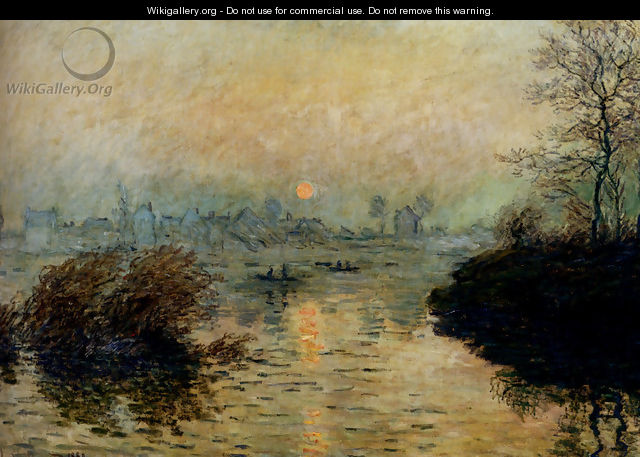 Sun Setting Over The Seine At Lavacourt, Winter Effect - Claude Oscar Monet