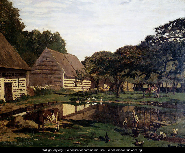 A Farmyard In Normandy - Claude Oscar Monet