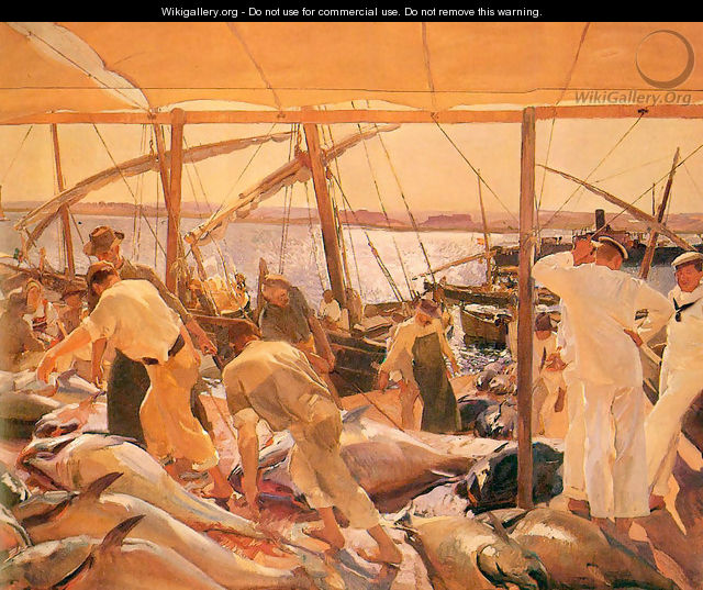 La pesca del atun - Ayamonte (The Tuna Catch - Ayamonte) - Joaquin Sorolla y Bastida