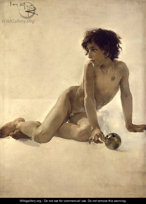 El niño de la bola (Boy with a ball) - Joaquin Sorolla y Bastida