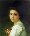 Portrait of a young girl with cherries - Lenoir Charles Amable