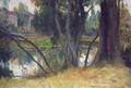 Paysage près de sa maison de Fouras (Landscape close to the artist's house in Fouras) - Lenoir Charles Amable