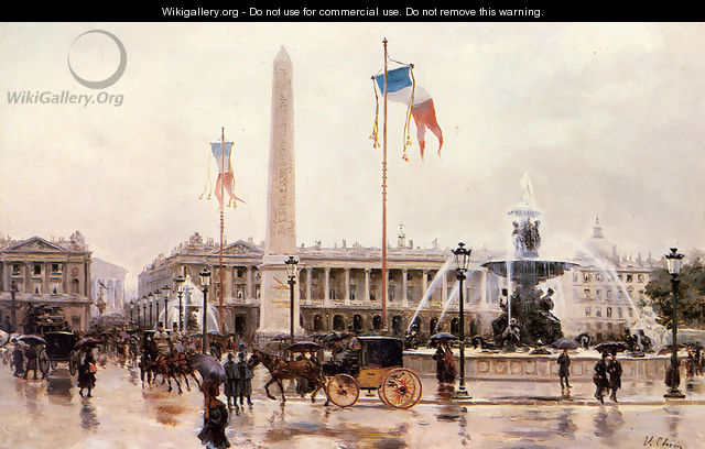 A View of the Place de la Concorde - Ulpiano Checa y Sanz