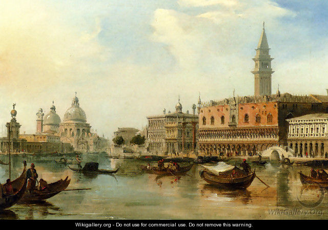 The Bacino, Venice, With The Dogana, The Salute And The Doge