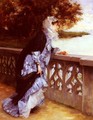 Elegante Accoudee A Une Balustrade (Elegant Lady Leaning Against a Balustrade) - Paul-Louis Delance