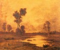 A River Landscape - Leon Richet