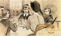 Le Centre de la Famille (or A Family Dinner at the Ritz, New York) - Paul Cesar Helleu