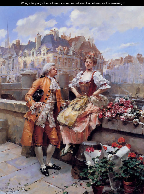 The Flower Seller - Henri Victor Lesur