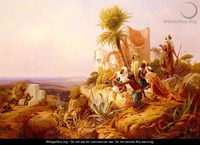 Arabs In A Hilltop Fort - Niels Simonsen