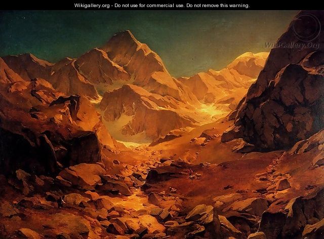 A Mountainous Landscape - Oswald Achenbach