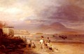 Fishermen with the Bay of Naples and Vesuvius beyond - Oswald Achenbach