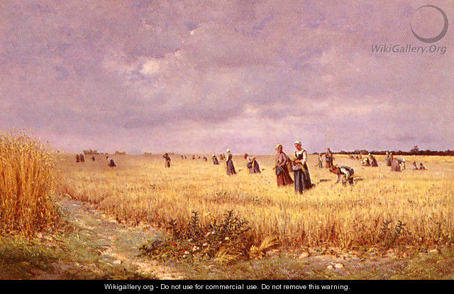 Les Glaneuses Dans Les Chaumes-Berry (The Gleaners of Chaumes-Berry) - Armand Beauvais