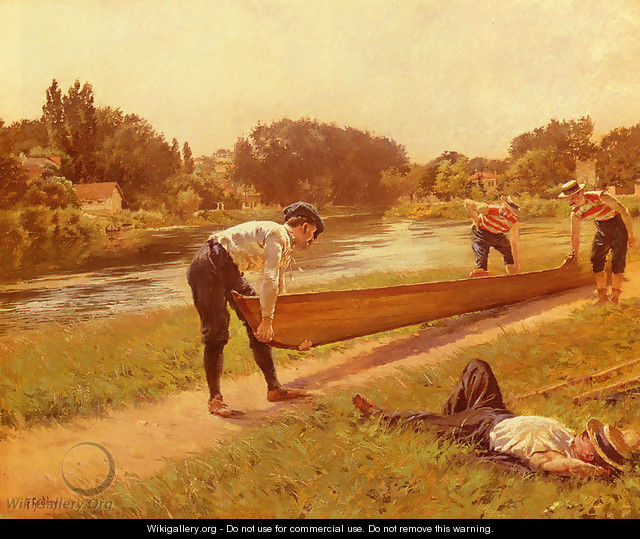 Le Repos Des Canotiers (The Rowers Rest) - Joseph Ferdinand Gueldry