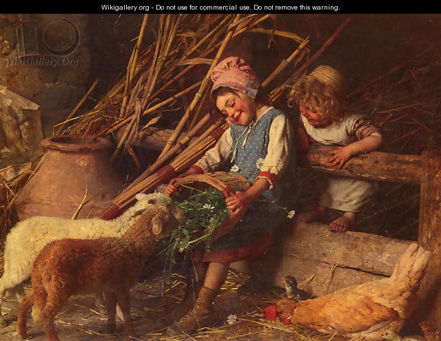 Feeding the Lambs - Gaetano Chierici