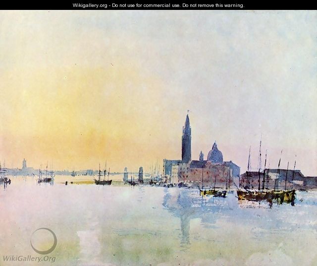 Venice, San Guirgio from the Dogana: Sunrise - Joseph Mallord William Turner
