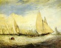 East Cowes Castle, the seat of J. Nash, Esq.; the Regatta beating to windward - Joseph Mallord William Turner