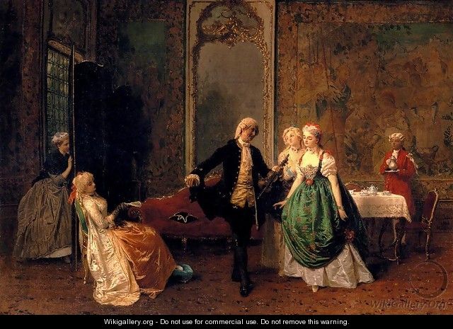 The Dancing Lesson - Domenico Induno