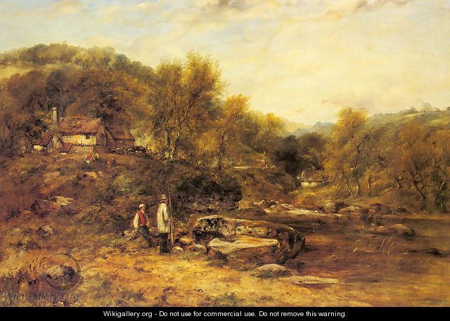Anglers by a Stream - Frederick William Watts