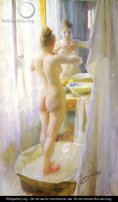 Le Tub (The tub) - Anders Zorn