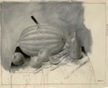 Still Life With Watermelon - Fernando Botero