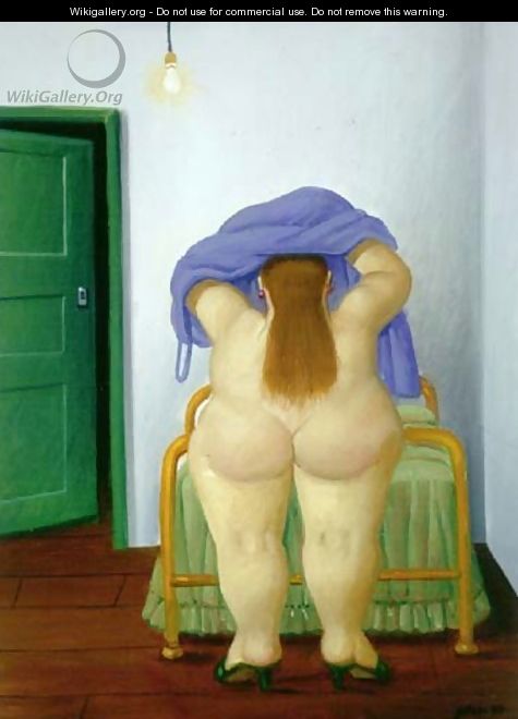 Woman Undressing - Fernando Botero