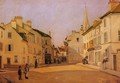 Square In Argenteuil Rue De La Chaussee - Alfred Sisley