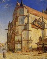 The Church At Moret In Morning Sun - Alfred Sisley