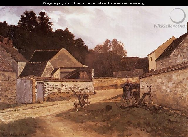 Village Street In Marlotte - Alfred Sisley