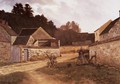 Village Street In Marlotte - Alfred Sisley