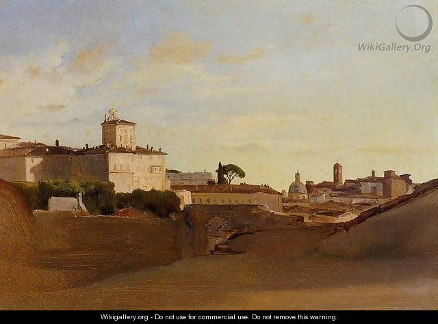 View of Pincio, Italy - Jean-Baptiste-Camille Corot