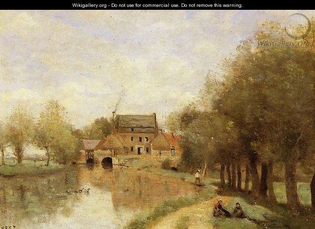 Arleux-du-Nord, the Drocourt Mill, on the Sensee - Jean-Baptiste-Camille Corot