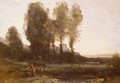 Le Monastere Derriere Les Arbres (The Monastery Behind the Trees) - Jean-Baptiste-Camille Corot