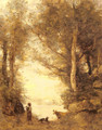 Le Joueur De Flute Du Lac D'Albano - Jean-Baptiste-Camille Corot