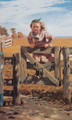 Swinging on a Gate, Southampton, Long Island - John George Brown