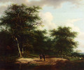Two Figures In A Summer Landscape - Andreas Schelfhout