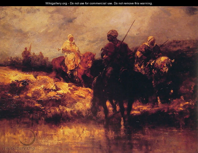 Arabs on Horseback - Adolf Schreyer