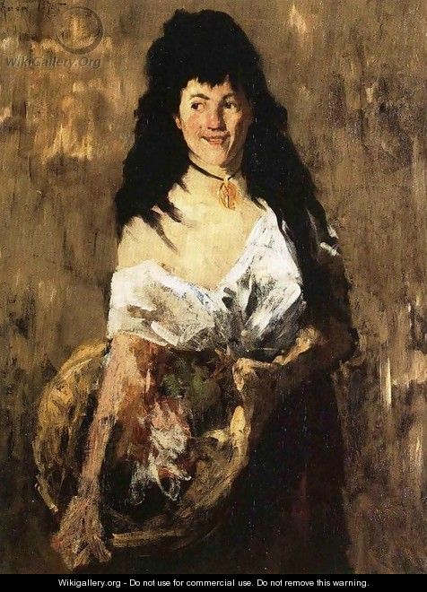 Woman with a Basket - William Merritt Chase