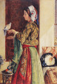 Girl with Two Caged Doves - John Frederick Lewis