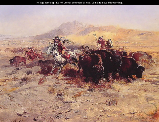 Buffalo Hunt - Charles Marion Russell
