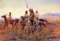 Four Mounted Indians - Charles Marion Russell