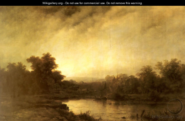 A River Landscape - Remigius Adriannus van Haanen