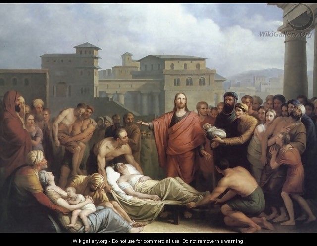 Le Christ Guerissant un Malade - Mathieu Ignace van Brée