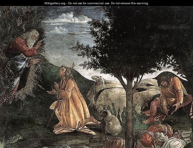 Scenes from the Life of Moses [detail: 2] - Sandro Botticelli (Alessandro Filipepi)