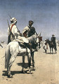 Arab men on horseback - Charles Louis Porion