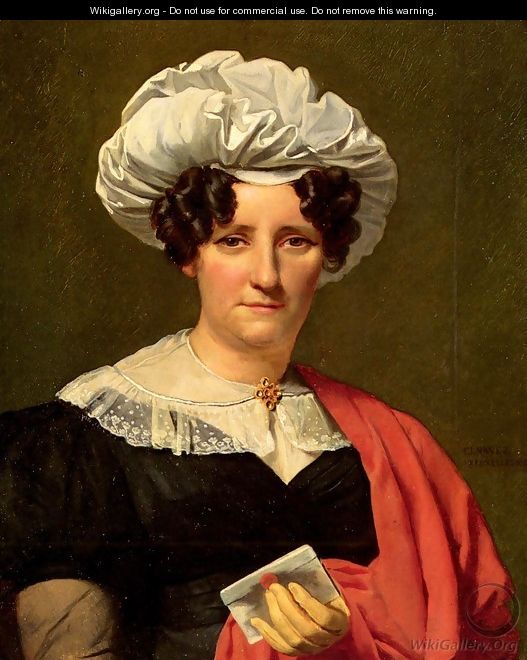 Portrait Of A Lady With A Letter - Francois-Joseph Navez