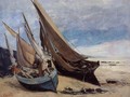 Fishing Boats on the Deauville Beach - Gustave Courbet