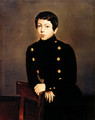 Portrait of Ernest Chasseriau, The Painter's Brother in the Uniform of the Ecole Navale in Brest about the Age of 13 - Theodore Chasseriau