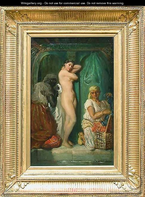 Un bain au sérail (A Bath in the Harem) - Theodore Chasseriau